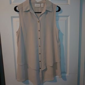 Chicos Sleeveless Button-up